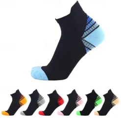 Women's Socks Sport Compression 2 Pairs Nylon Breathable Marathon Running Bicycle Crew Socks