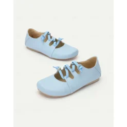 Women's Soft Faux Leather Barefoot Shoes with Adjustable Straps – Lightweight and Flexible Casual Flats