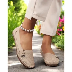 Women's Soft Pink Loafers – Comfortable Slip-On Driving Moccasins for Office, Shopping and Weekend Outings