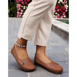 Women's Soft Pink Loafers – Comfortable Slip-On Driving Moccasins for Office, Shopping and Weekend Outings