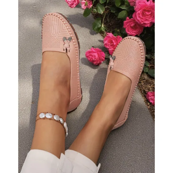 Women's Soft Pink Loafers – Comfortable Slip-On Driving Moccasins for Office, Shopping and Weekend Outings