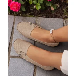 Women's Soft Pink Loafers – Comfortable Slip-On Driving Moccasins for Office, Shopping and Weekend Outings