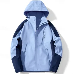 Women's Softshell Jacket Hiking Jacket Outdoor Color Block Windproof Water Resistant Windbreaker Jacket Traveling Light Pink Black Ivory Pink Blue