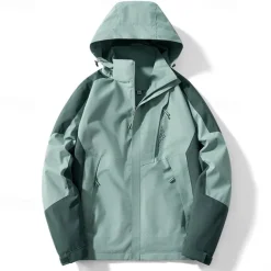 Women's Softshell Jacket Hiking Jacket Outdoor Color Block Windproof Water Resistant Windbreaker Jacket Traveling Light Pink Black Ivory Pink Blue