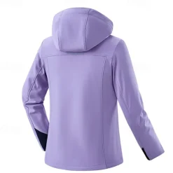 Women's Softshell Jacket Hiking Jacket Outdoor Windproof Water Resistant Fleece Jackets Windbreaker Jacket Traveling Black Pink Blue Purple