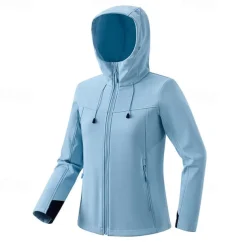 Women's Softshell Jacket Hiking Jacket Outdoor Windproof Water Resistant Fleece Jackets Windbreaker Jacket Traveling Black Pink Blue Purple