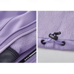 Women's Softshell Jacket Hiking Jacket Outdoor Windproof Water Resistant Fleece Jackets Windbreaker Jacket Traveling Black Pink Blue Purple