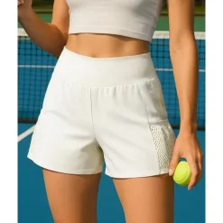 Women's Solid Colored Sports Shorts Tennis Shorts 2 in 1 Moisture Wicking Breathable Tennis Golf Pickleball Black Yellow Pink Tennis Clothing