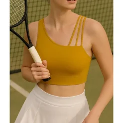 Women's Solid Colored Tennis Top Sleeveless Sweat-Wicking Moisture Wicking Breathable Tennis Golf Pickleball Straps White Yellow Green Tennis Clothing