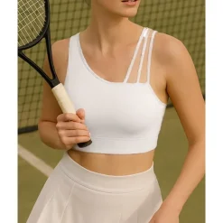 Women's Solid Colored Tennis Top Sleeveless Sweat-Wicking Moisture Wicking Breathable Tennis Golf Pickleball Straps White Yellow Green Tennis Clothing
