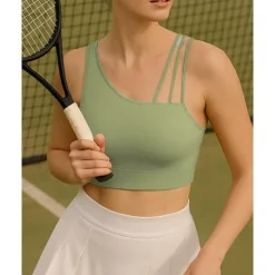 Women's Solid Colored Tennis Top Sleeveless Sweat-Wicking Moisture Wicking Breathable Tennis Golf Pickleball Straps White Yellow Green Tennis Clothing
