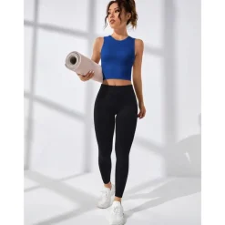 Women's Sports Bra High Support Open Back Removable Pad Solid Color Dark Grey Spandex Yoga Fitness Gym Workout Bra Top Sport Activewear High Impact Breathable Comfortable Stretchy Slim Home Outfits