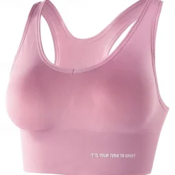 Women's Sports Bra Scoop Neck Weight Loss Fat Burner Comfortable Sleeveless Medium Support Sports Solid Color Sports Bra Top For Gym Workout Running Fitness Slim Activewear