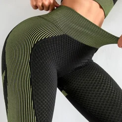 Women's Sports Bra with Tights Yoga Set 3-Piece Color Block Athletic Clothing Set Clothing Suit Black Pink Yoga Fitness Gym Workout High Waist Breathable Soft Long Sleeve Sport Activewear