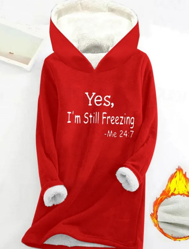 Women's Sporty Chic Hoodie Sweatshirt Pullover Sherpa Letter Casual Sports Print Warm Fuzzy Comfrt Hoodie Long Sleeve Top Micro-elastic Fall & Winter Comfrt Breathable Soft Fabric