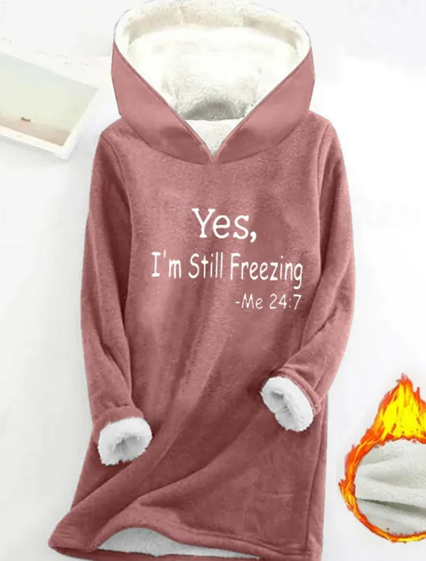 Women's Sporty Chic Hoodie Sweatshirt Pullover Sherpa Letter Casual Sports Print Warm Fuzzy Comfrt Hoodie Long Sleeve Top Micro-elastic Fall & Winter Comfrt Breathable Soft Fabric