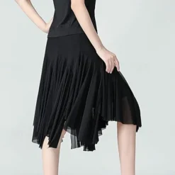 Women's Standard Dance 360-Degree Long Skirt Latin Salsa Rumba Flamenco Practice Dress