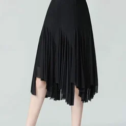 Women's Standard Dance 360-Degree Long Skirt Latin Salsa Rumba Flamenco Practice Dress