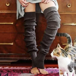 Women's Stockings Leg Warmers Boot Cuffs Party Gift Daily Retro Knit Cotton Casual Casual / Daily 1 Pair