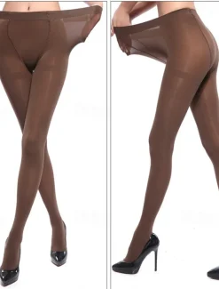 Women's Stockings Tights Butt Lift Leg Shaping High Elasticity Sexy C Nude Black One-Size