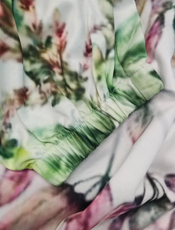 Women's Streetwear Basic T Shirt Tracksuit Pants Sets Long Sleeve Crew Neck Floral Drawstring Print Vacation Casual Daily White Yellow Red Fall & Winter Loose Fit