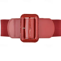 Women's Stretchy Belt 1950s Grease Outfits 3 Inch Wide Elastic Belts