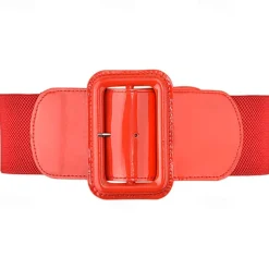 Women's Stretchy Belt 1950s Grease Outfits 3 Inch Wide Elastic Belts