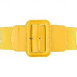 Women's Stretchy Belt 1950s Grease Outfits 3 Inch Wide Elastic Belts