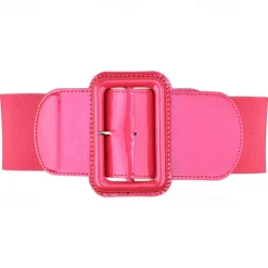 Women's Stretchy Belt 1950s Grease Outfits 3 Inch Wide Elastic Belts