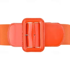 Women's Stretchy Belt 1950s Grease Outfits 3 Inch Wide Elastic Belts