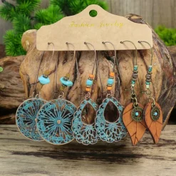 Women's Stud Earrings Drop Earrings Hoop Earrings Long Drop Stylish Simple Vintage Boho Sweet Earrings Jewelry Blue For Party Street Daily Holiday Festival