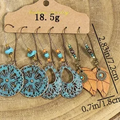 Women's Stud Earrings Drop Earrings Hoop Earrings Long Drop Stylish Simple Vintage Boho Sweet Earrings Jewelry Blue For Party Street Daily Holiday Festival