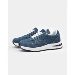 Women's Stylish Denim Sneakers with White Sole | Perfect for Casual and Everyday Wear