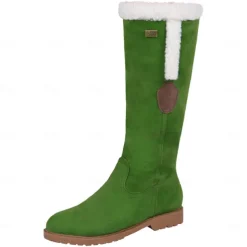 Women's Suede Knee-High Boots with Fleece Lining - Brown Winter Casual Boots for Outdoor Activities