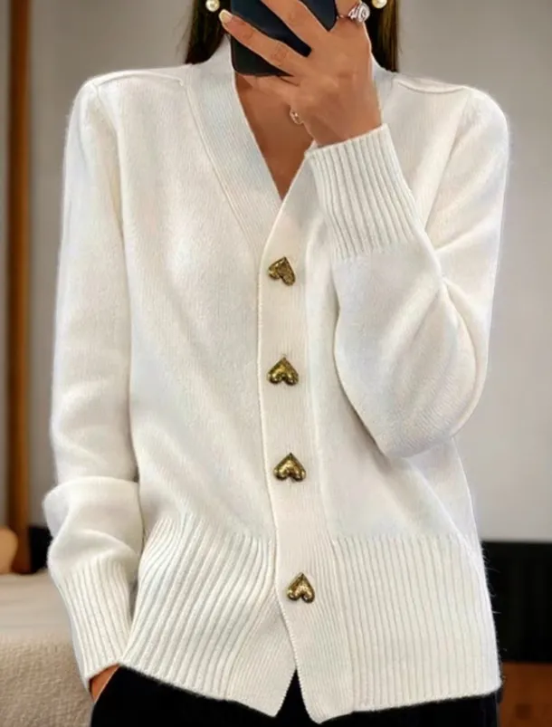 Women's Sweater Cardigan Casual Soft Pure Color Ribbed V Neck Pocket Knitted Long Sleeve Regular Tops Knit Outdoor Daily Weekend Black White Fall Winter