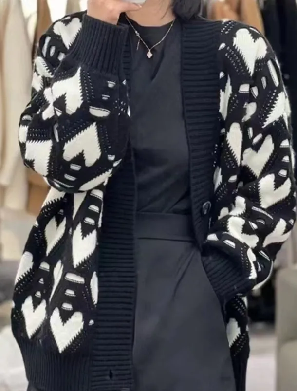 Women's Sweater Cardigan Casual Soft Pure Color Ribbed V Neck Buttons Knitted Print Long Sleeve Long Tops Knit Outdoor Daily Weekend Black Pink Fall Winter