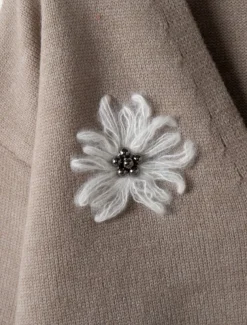 Women's Sweater Cardigan Casual Soft Floral Ribbed V Neck Buttons Knitted Long Sleeve Regular Tops Knit Outdoor Daily Weekend Red Green Fall Winter