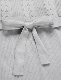 Women's Sweater Dress Knit Dress Jumper Dress Midi Dress Knitwear Fashion Daily Pure Color Outdoor Daily Vacation Going out Crew Neck Long Sleeve Tie Front Ruched 2023 Regular Fit Black Red Green S M