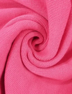 Women's Sweater Sweater Dress Casual Soft Pure Color Ribbed V Neck Lace up Split Knitted Long Sleeve Long Tops Knit Outdoor Daily Weekend Pink Khaki Fall Winter