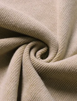 Women's Sweater Sweater Dress Casual Soft Pure Color Ribbed V Neck Lace up Split Knitted Long Sleeve Long Tops Knit Outdoor Daily Weekend Pink Khaki Fall Winter