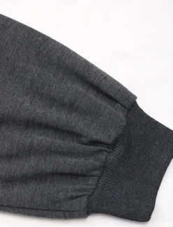 Women's Sweatshirt Casual Plain Street Dailywear Crew Neck Print Long Sleeve Dark Gray Fall Winter