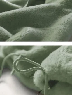 Women's Sweatshirt Casual Sherpa Plain Street Dailywear Turtleneck Zipper Pocket Long Sleeve White Light Green Khaki Fall Winter