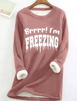 Women's Sweatshirt Fleece Letter Street Dailywear Print Casual Comfrt Crew Neck Long Sleeve Micro-elastic Fall Winter Comfrt Breathable Soft Fabric