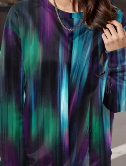 Women's Sweatshirt Graphic Street Dailywear Print Casual Crew Neck Long Sleeve Micro-elastic Fall Winter Comfrt Breathable Soft Fabric