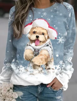 Women's Sweatshirt Pullover Cat 3D Print Casual Sports 3D Print Active Streetwear Hoodies Sweatshirts Blue Purple Black Comfrt Breathable Soft Fabric