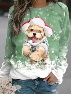 Women's Sweatshirt Pullover Cat 3D Print Casual Sports 3D Print Active Streetwear Hoodies Sweatshirts Blue Purple Black Comfrt Breathable Soft Fabric