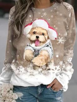 Women's Sweatshirt Pullover Cat 3D Print Casual Sports 3D Print Active Streetwear Hoodies Sweatshirts Blue Purple Black Comfrt Breathable Soft Fabric