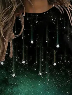 Women's Sweatshirt Pullover Graphic Street Casual Sports Basic Round Neck Long Sleeve Top Micro-elastic Fall & Winter Comfrt Breathable Soft Fabric