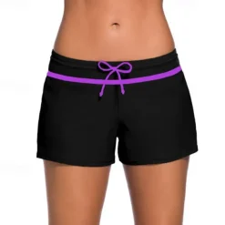 Women's Swim Trunks Swim Shorts Breathable Bottoms Swimming Beach Water Sports Patchwork Summer