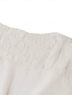 Women's Swimsuits Cover Up Swimsuit Lace Patchwork Vacation Beach Wear Solid Color V Neck Long Sleeve Bathing Suits